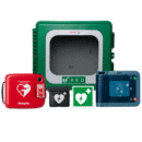 Philips – HeartStart FRx Defibrillator + Tragetasche + ARKY Außenschrank + Safeset + AED Symbol