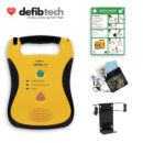 Defibtech – Lifeline AED SG Defibrillator + Wandhalter, Safeset, Tasche & Schild mit Symbol