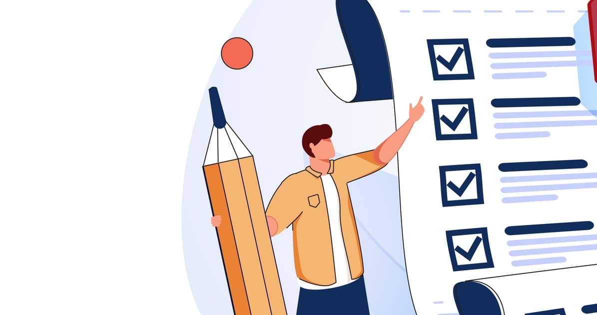 Checkliste die abgehakt wird