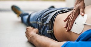 Anwendung einer Elektrode des Defibrillators