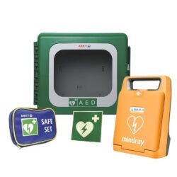 Mindray - Beneheart C1A Defibrillator - halbautomatischer Erste-Hilfe Defibrillator + ARKY Außenschrank & Heizelemente (24V)
