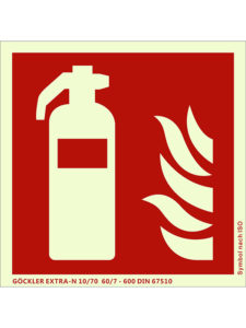 VSafety Feuerlöschdecken-Schild – Selbstklebend, 200x150 Mm, Leuchtet Im Dunkeln