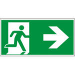 Rettungswegschild nach rechts