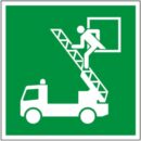 Rettungsschild als Symbol Rettungsfenster