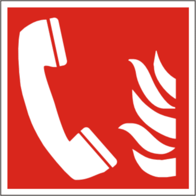 Brandschutzschild mit Symbol Brandmeldetelefon