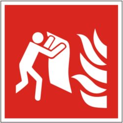 Brandschutzschild Feuerlöschdecke