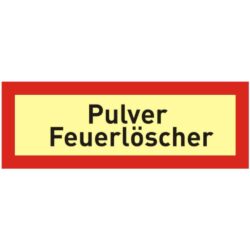 Brandschutzschild Pulverfeuerlöscher