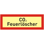 Brandschutzschild Zusatz CO2-Feuerlöscher