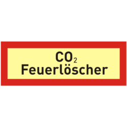 Brandschutzschild Zusatz CO2-Feuerlöscher