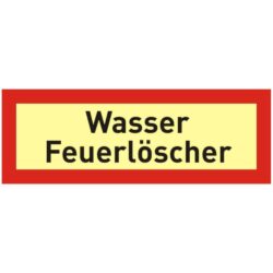 Brandschutzschild Zusatz Wasserfeuerlöscher