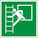 Symbol Notfenster mit leiter