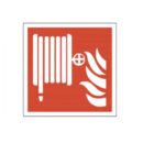 Brandschutzschild als Symbol Löschschlauch nach ISO 7010 F 002