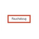Brandschutzschild als Text Rauchabzug