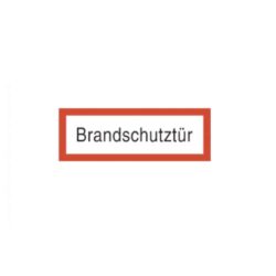 Brandschutzschild als Text Brandschutztür