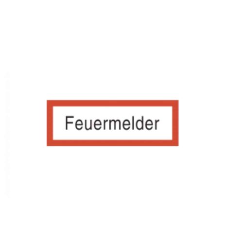 Brandschutzschild als Text Feuermelder