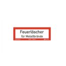 Brandschutzschild ( Zusatz ) mit Text -Feuerlöscher für Metallbrände-