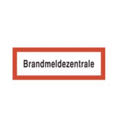 Brandschutzschild als Text Brandmeldezentrale