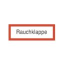 Brandschutzschild als Text Rauchklappe
