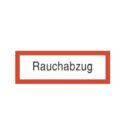 Brandschutzschild als Text Rauchabzug