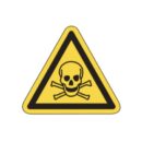 Warnschild als Symbol Warnung vor giftigen Stoffen nach ISO 7010