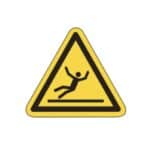 Warnschild als Symbol Warnung vor Rutschgefahr nach ISO 7010