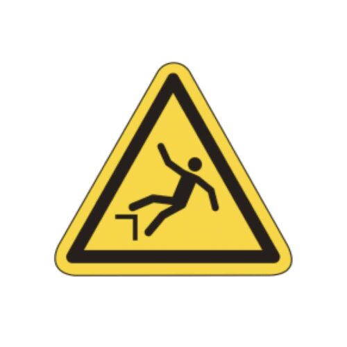 Warnschild als Symbol Warnung vor Absturzgefahr nach ISO 7010