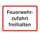 Schild "Feuerwehrzufahrt freihalten"