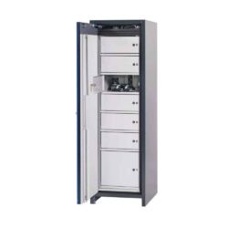 asecos Lithium-Ionen Akku-Ladeschrank, SmartStore-Core, 2.0-V, 7 Schließfächer, B 600 mm