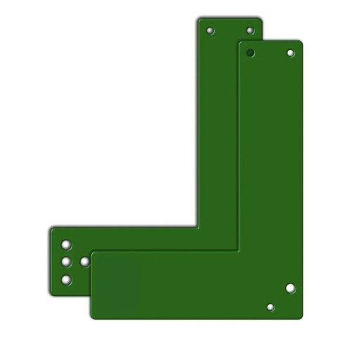 Montageplatten Glasrahmentüren - 20,5 cm lang, sabotagesicher, mit Bohrungen